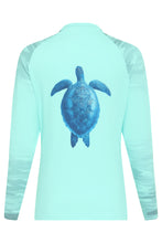 Load image into Gallery viewer, Green shirt Lady blue turtle
